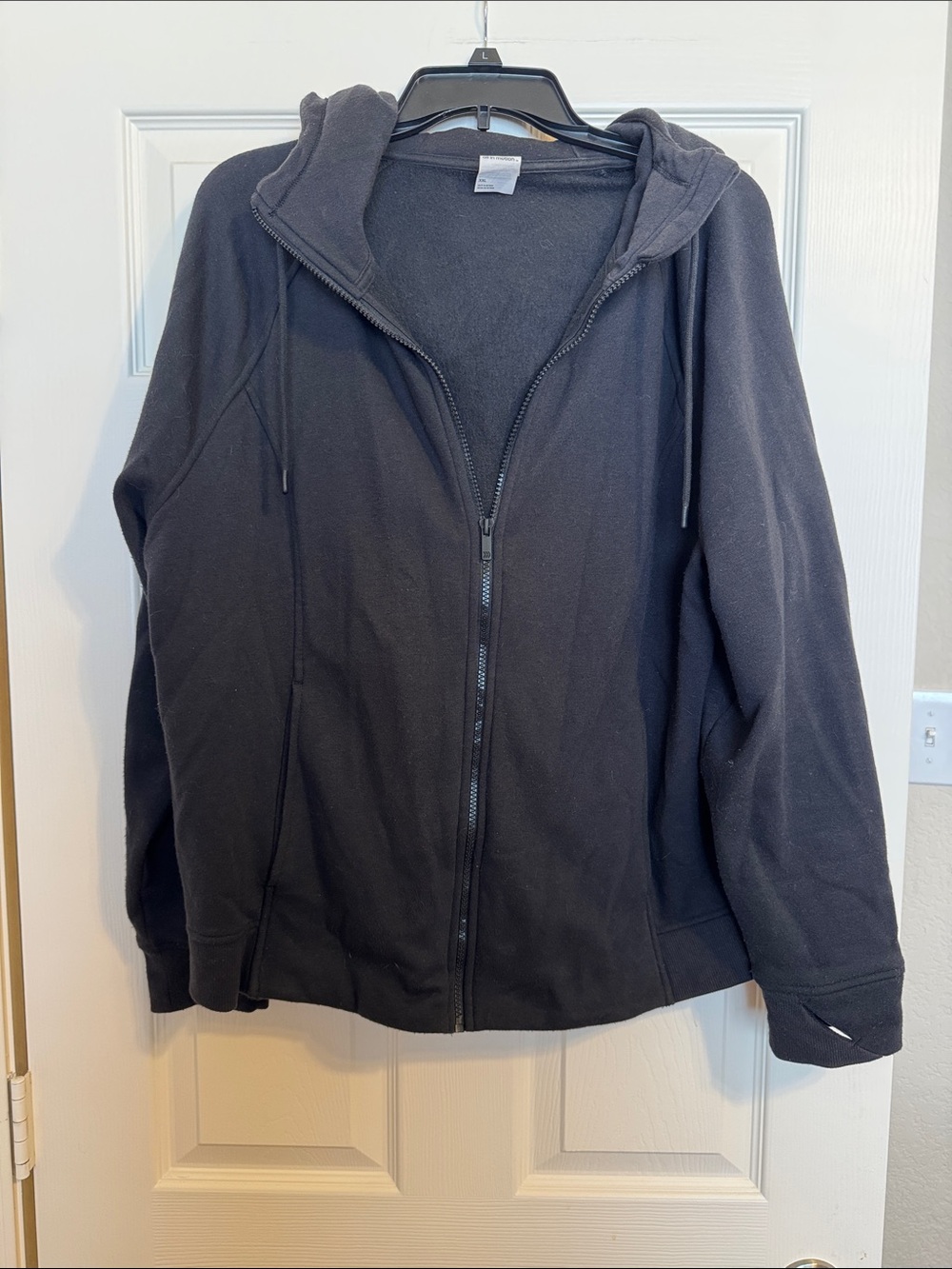 ALL IN MOTION Black Zip-Up Fleece Hoodie Jacket